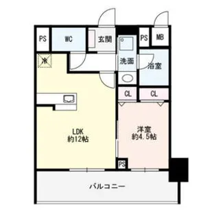 Flair丸の内【7階】の間取り