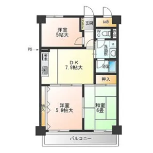 シティコーポ鯛取【3階】の間取り