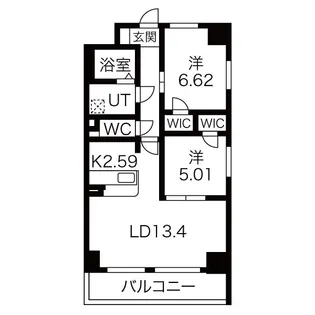 S-FORT鶴舞reale【2階】の間取り