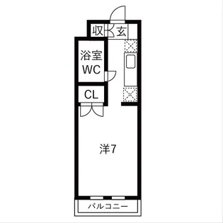 コスモシティ88【407号室】の間取り