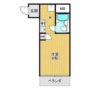 サントピア原【401号室】の間取り