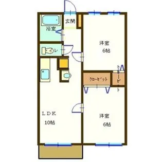 平和第2マンション【4階】の間取り