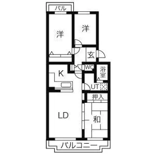 オークヒルズ川名山【2階】の間取り