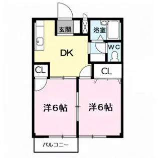 土原ハイツ【2階】の間取り