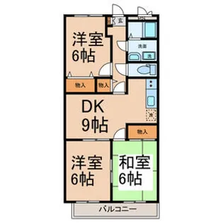 シモーヌヴィーユB棟【2階】の間取り