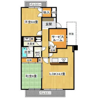 ダイアパレス八事表山【2階】の間取り