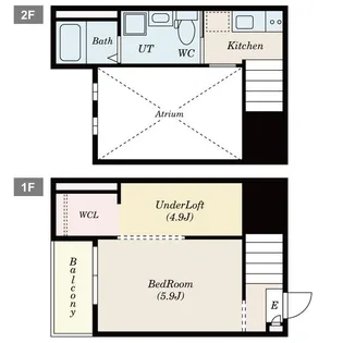 Bleu Ciel 千竈通【1階】の間取り