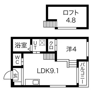 DELSOL IKOMA【101号室】の間取り