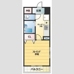 セイブステイツ野並【402号室】の間取り