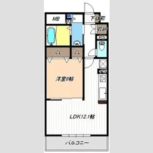 ディアコートKⅡ【1階】の間取り
