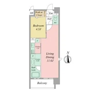 ALATO白壁【11階】の間取り
