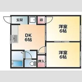 ドミール月見【101号室】の間取り