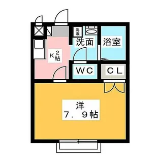 アンプルールブワ虹【103号室】の間取り