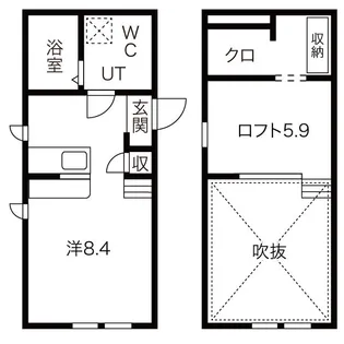 プリマ中村公園壱番館【1階】の間取り
