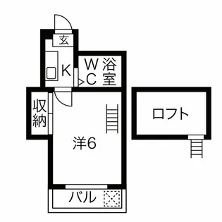 アールイーステージ道徳【205号室】の間取り