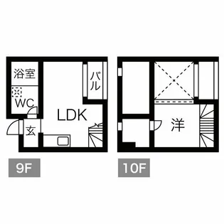 BAUWERK(バウベルク)【9階】の間取り