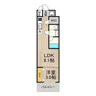 セノアタワー泉【11階】の間取り