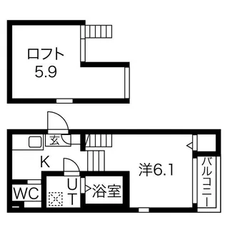 メイプルスクエア 大宮【201【プラン②】号室】の間取り