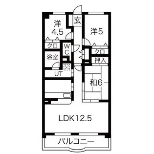 クレストヒルズ東山【4階】の間取り