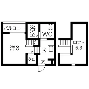 アペラシオン鳥羽見【205【0部屋】号室】の間取り
