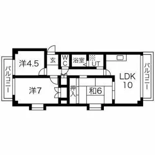 アメニティハイツ池場【1階】の間取り