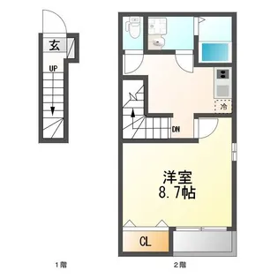 SAKURA東海通 A棟(北側)【2B号室】の間取り