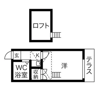 ルミエール的場【205号室】の間取り