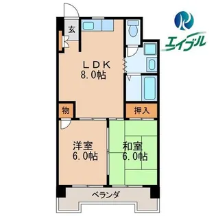 丸の内カジウラマンション【6階】の間取り
