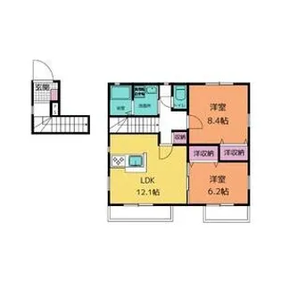 サンガーデン東神の倉【2B号室号室】の間取り