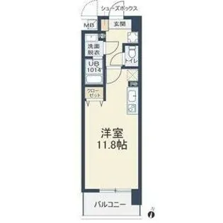 CORONET INAEI【107号室】の間取り