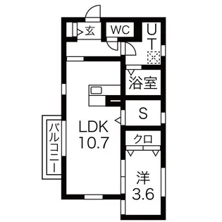 ATLAS KITAHARA WEST【1階】の間取り