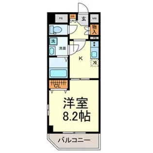プランドール城見通【701号室】の間取り