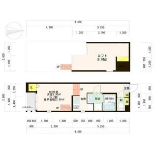アオトゥーレ尾頭橋【1階】の間取り