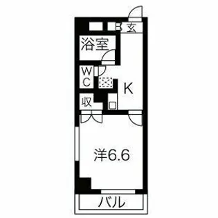 メゾンヤスフク【4階】の間取り