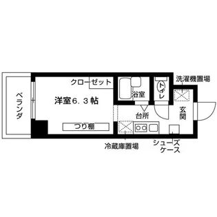 フロンティアハイツ【6階】の間取り
