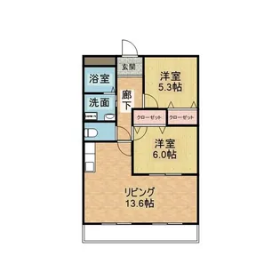 ヒバリハイツ【302号室】の間取り
