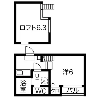 HERMITAGE桜山【201号室】の間取り