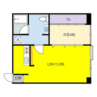 BIANCASA水主町【4階】の間取り