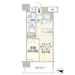 オープンレジデンシア金山熱田THECOURT【10階】の間取り