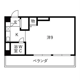 ハイツ水鐘【4階】の間取り