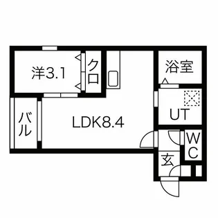 メイクスR守山【1階】の間取り
