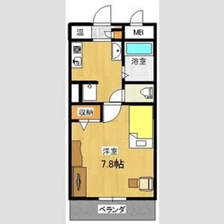 ノーブルハウス吉田【702号室】の間取り