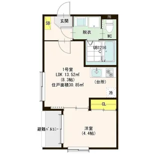 ラフテルR・Y【2階】の間取り