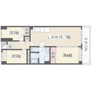 アーバンドエル杁中【9階】の間取り