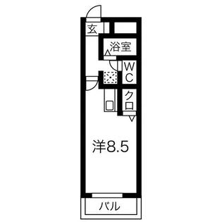 ドミシル野並【203号室】の間取り