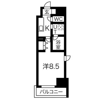 リシュドール名駅南【0301号室】の間取り