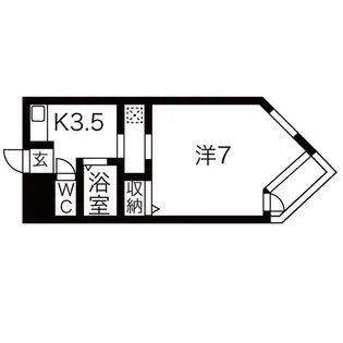 タカオキAコーポ【2D号室】の間取り