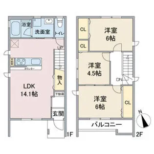 エルフィー南川【2階】の間取り