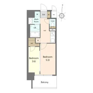 S-RESIDENCE烏森aureate(オリート)【206号室】の間取り