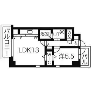 リーヴァストゥーディオ丸の内【8階】の間取り